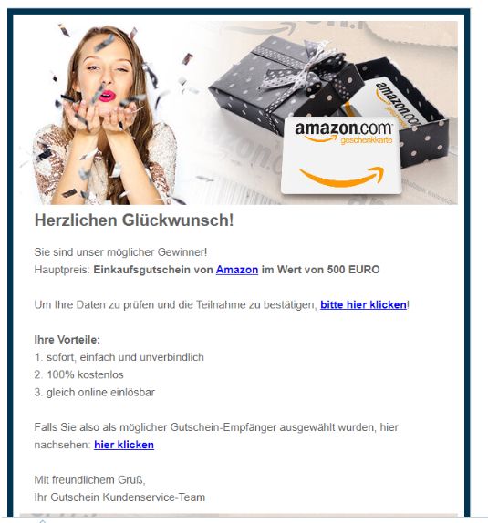 Amazon Gutschein Betrug
