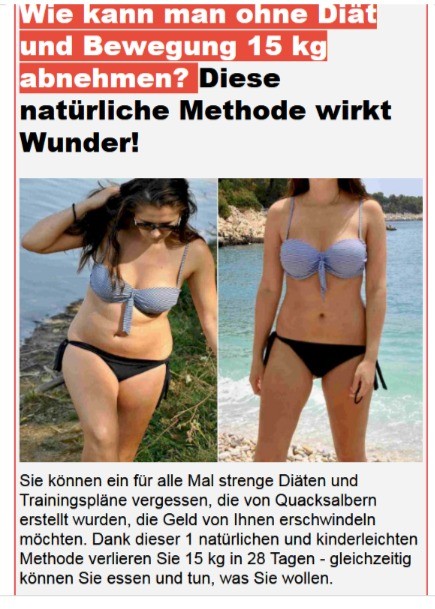 Wie kann ich ohne Diät und Bewegung abnehmen?